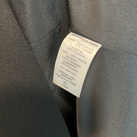 T by Alexander Wang Black One Button Long Blazer Size 6 - Picture 9 of 9